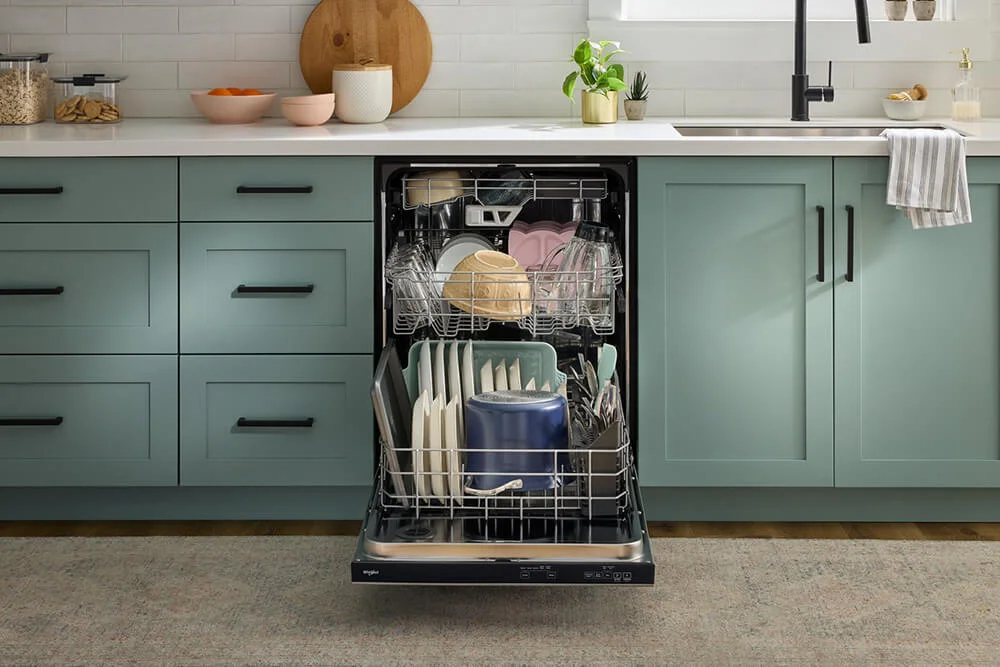 Dishwasher filter removed for cleaning